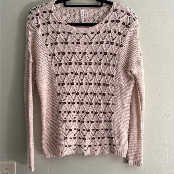 Willow & Clay Sweaters - Willow & Clay Cream cotton Knit Sweater M